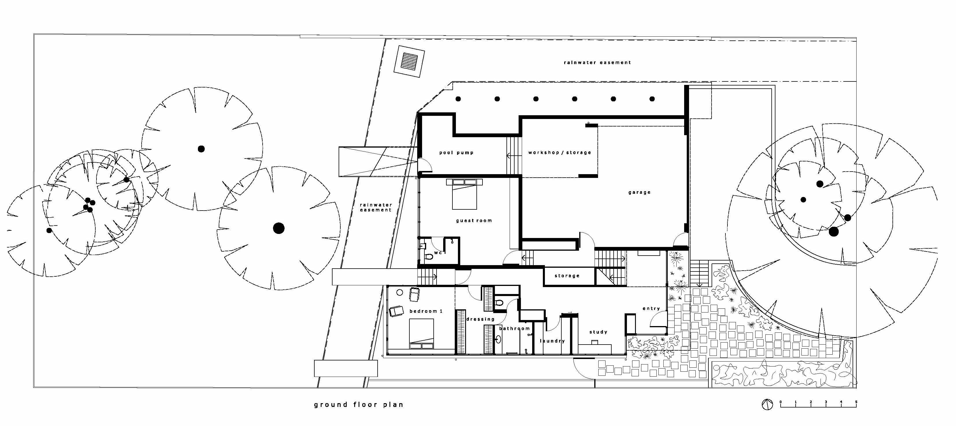 Fullagar Residence_plan 0_ground floor_Stephen Varady Image ©