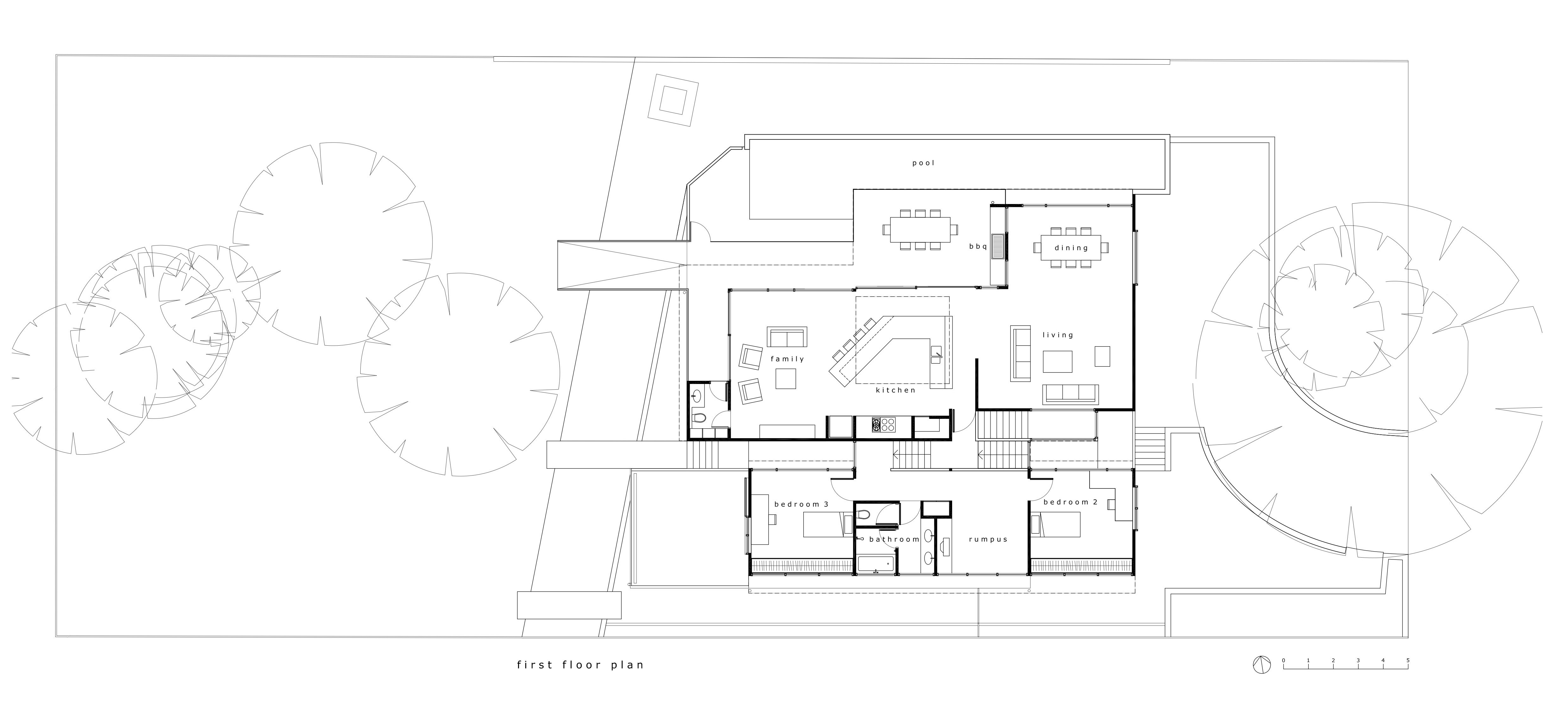 Fullagar Residence_plan 1_first floor_Stephen Varady Image ©