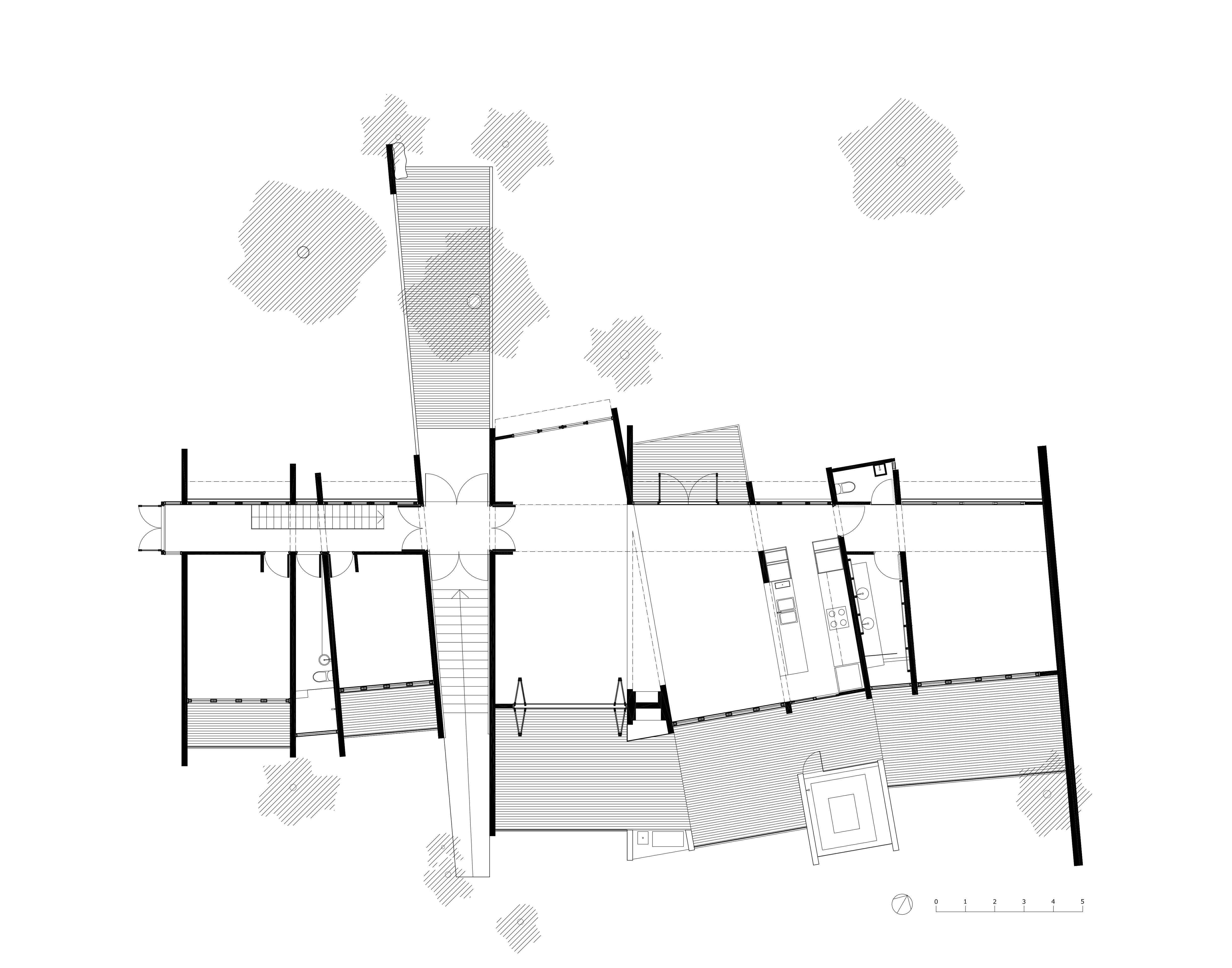 Larson Kelly Residence_plan 1_first floor_Stephen Varady Image ©