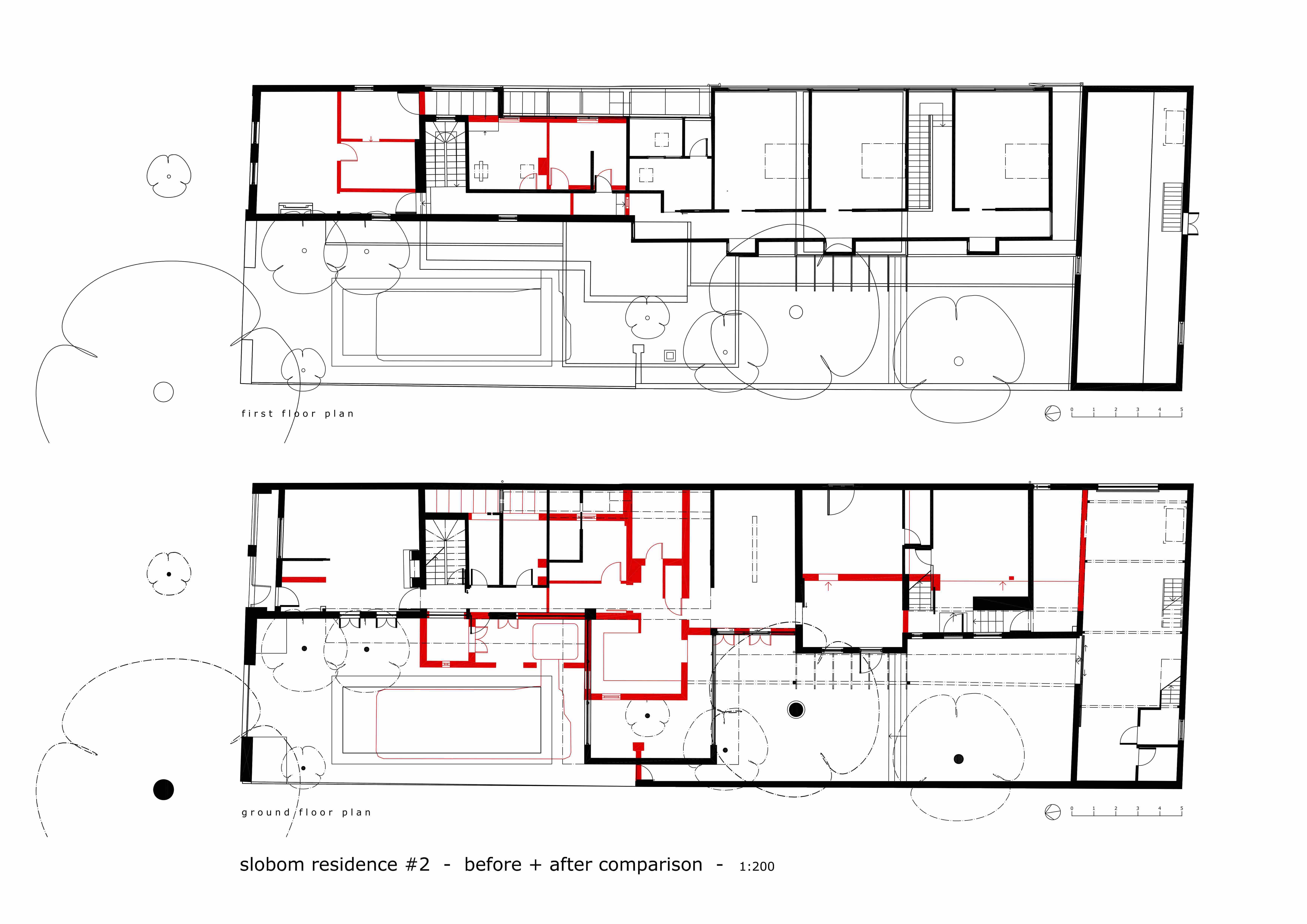 Slobom Residence #2_plans 4_before+after comparison 1_Stephen Varady Image ©